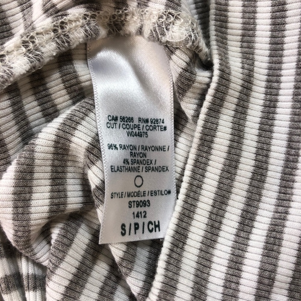 Women Splendid hooded scoop neck striped top, S - Picture 5 of 8